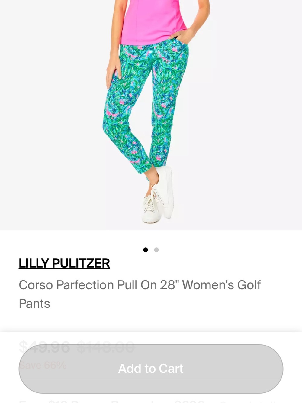 Lilly Pulitzer Corso Perfection Pull on Women’s Golf Pant